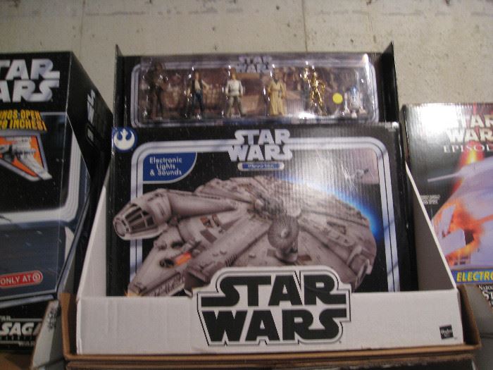 Star Wars ship with action figures