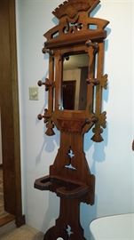Antique hall tree