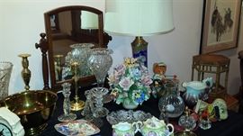 lots of cut glass crystal