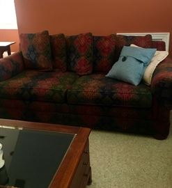 Sofa and Love Seat with aztec print 