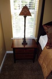 Ethan Allen night stand and accent lamp