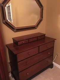 Ethan Allen chest of drawers and matching mirror