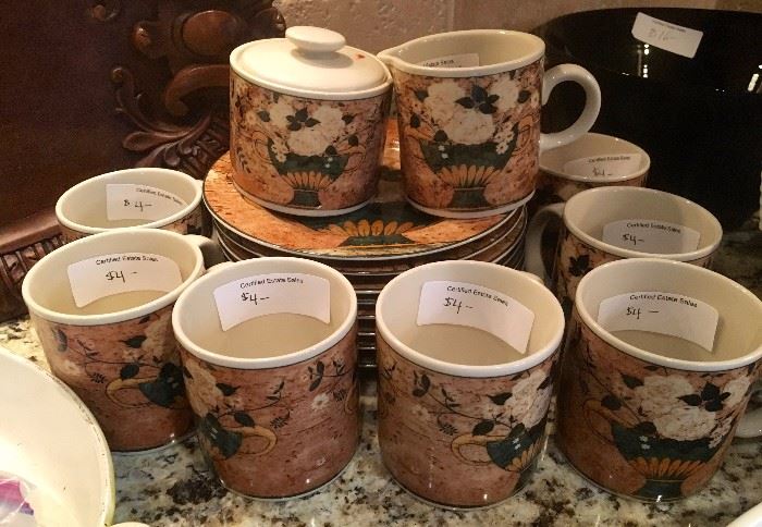 Plates and matching mugs