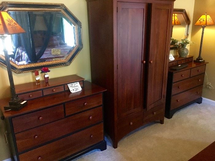 Ethan Allen nightstands (2) and Ethan Allen armoire