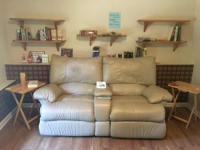 Reclining loveseat and TV trays-SOLD