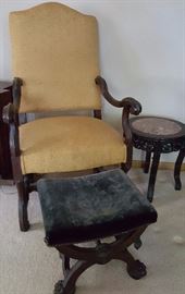 Asian Side Table Jacobean Stool