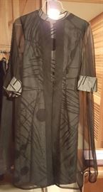 Ladies Vintage Clothing Organza Cocktail Coat Dress