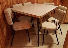 Retro 50s Formica Dining Table and Chairs