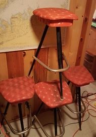 Retro Tangerine Bar Stools
