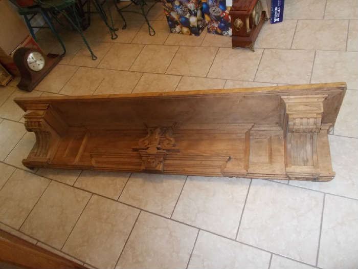 ANTIQUE Cypress Mantle - from a plantation in Port Allen...this is the underside of the mantle....