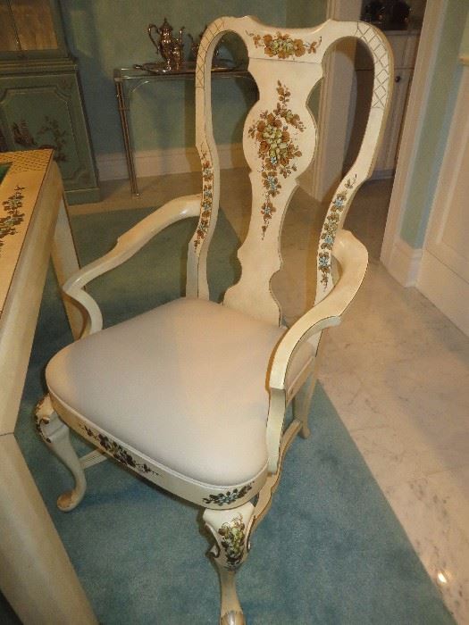  QUEEN ANNE DINING CHAIRS WITH HAND PAINTED ACCENTS (DETAIL)				
UNION NATIONAL FURNITURE		