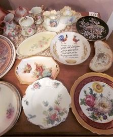 Vintage plates, sugar bowls, creamers: Limoges, Germany, Bavaria, etc.