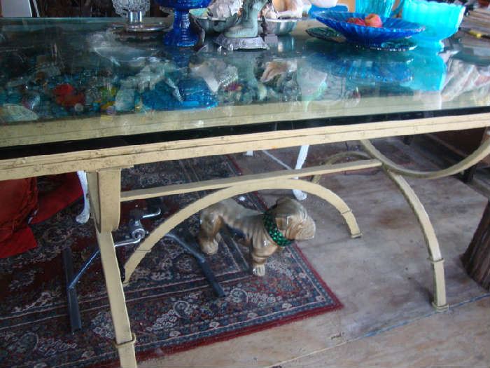 Shadow Box Type Glass Dining Table