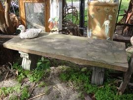Slate Garden Bench