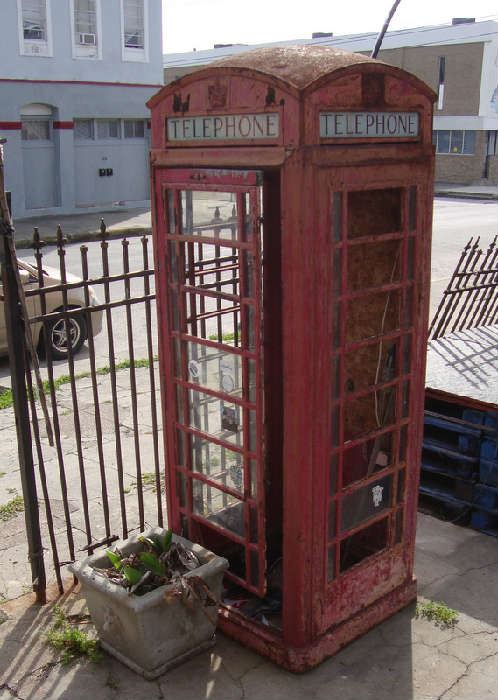 Antique Cast Iron Phone Booth from England