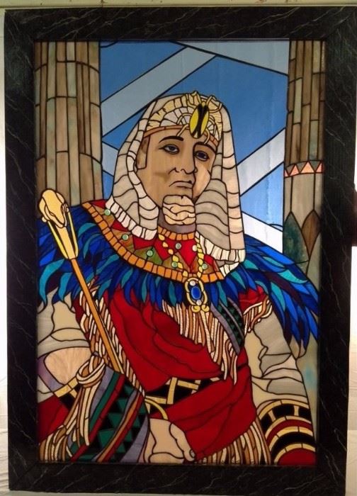 Victor Buono "King Tut" Stained Glass
