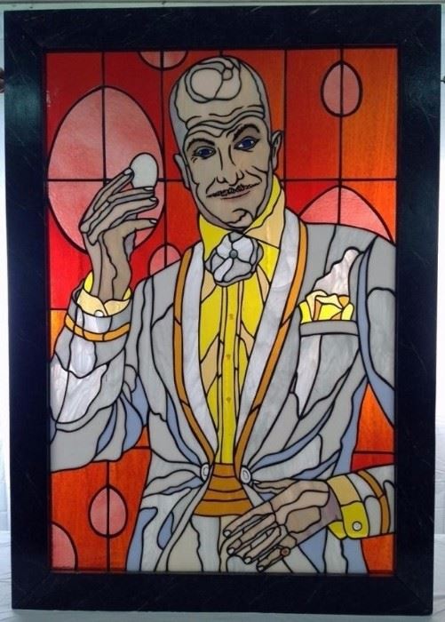 Vincent Price "Mr Egghead" Stained Glass
