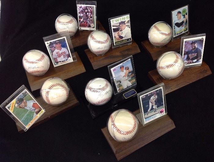 Lot of 8 Autographed Baseballs
