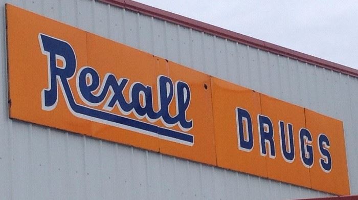 Porcelain Rexall Drugs Sign
