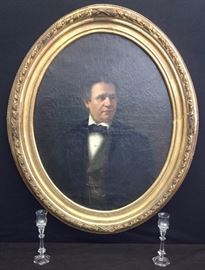 Oil on Canvas Painting of Franz Ebermann