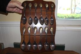 Vintage Berta Hummel Spoons and Display