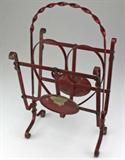 kitsch red magazine rack
