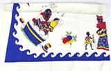 black memorabilia tablecloth