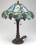 Tiffany style slag glass lamp
