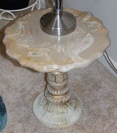 NICE MARBLE TOP ROUND END TABLE