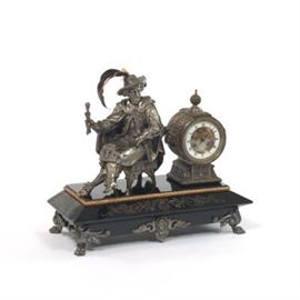 Antique Figural Clock with OpenEscapement Movement