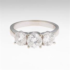 Ladies Three Stone 1.92 Carat Ring