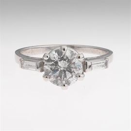 Ladies 1.86 Carat Diamond Platinum Ring 