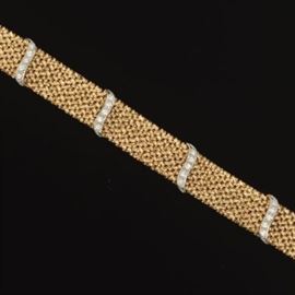 Ladies Gold and Diamond Bracelet 