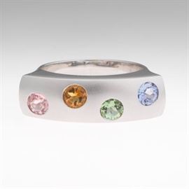Ladies Gold and Gemstone Ring 