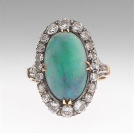 Ladies Opal and Diamond Ring 