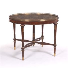 Louis XVI Style Marble Inlaid Top Table 
