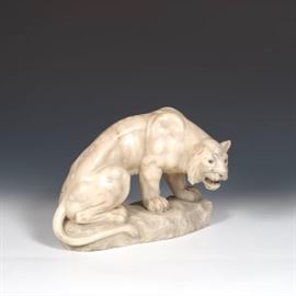 Marble Sculpture of a Tiger
