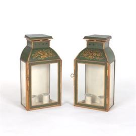 Pair of Tole Lanterns