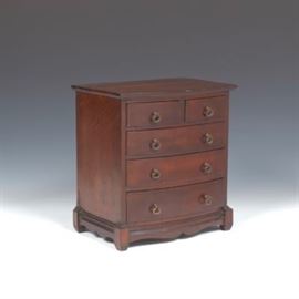 Sheraton Style Salesmans Sample Chest of Drawers, ca. 19th Century 