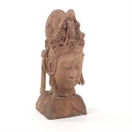 Terracotta Sculpture Fragment of Quanyin