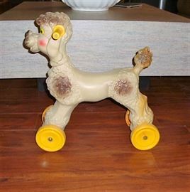 VINTAGE EMPIRE BLOW MOLD RIDE-ON TOY "POODLE"