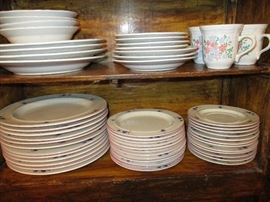 Two sets of everyday stoneware