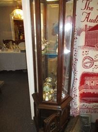 Oak curio cabinet
