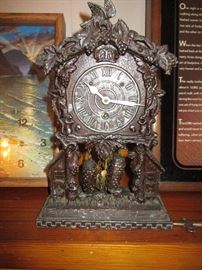 Cast Iron mantel clock