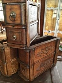 Old sewing table drawers. Great Upcycle opportunity! 