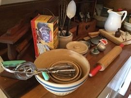 GREAT collection of antique and vintage kitchenware and apothecary
