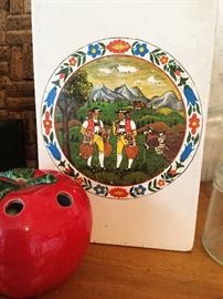 Hand painted vintage recipe box