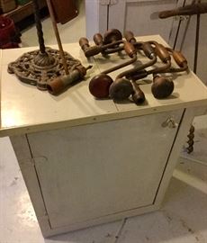 Basement is full of antique tools, modern hand tools, lawn & garden and more