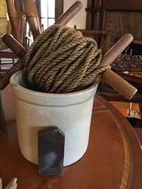 Crock and old rope