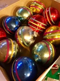 Vintage Christmas ornaments "unbreakables" 